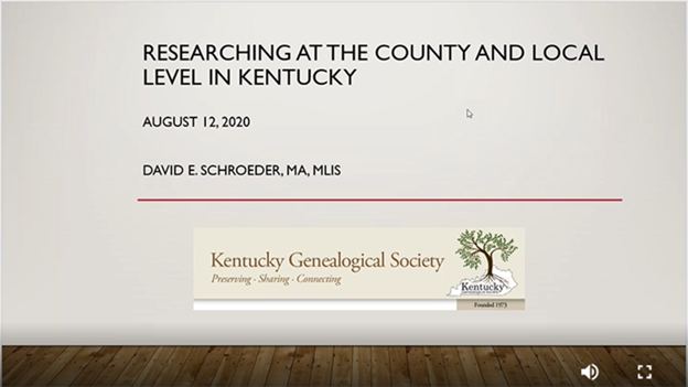 Research at the County and Local Level in Kentucky