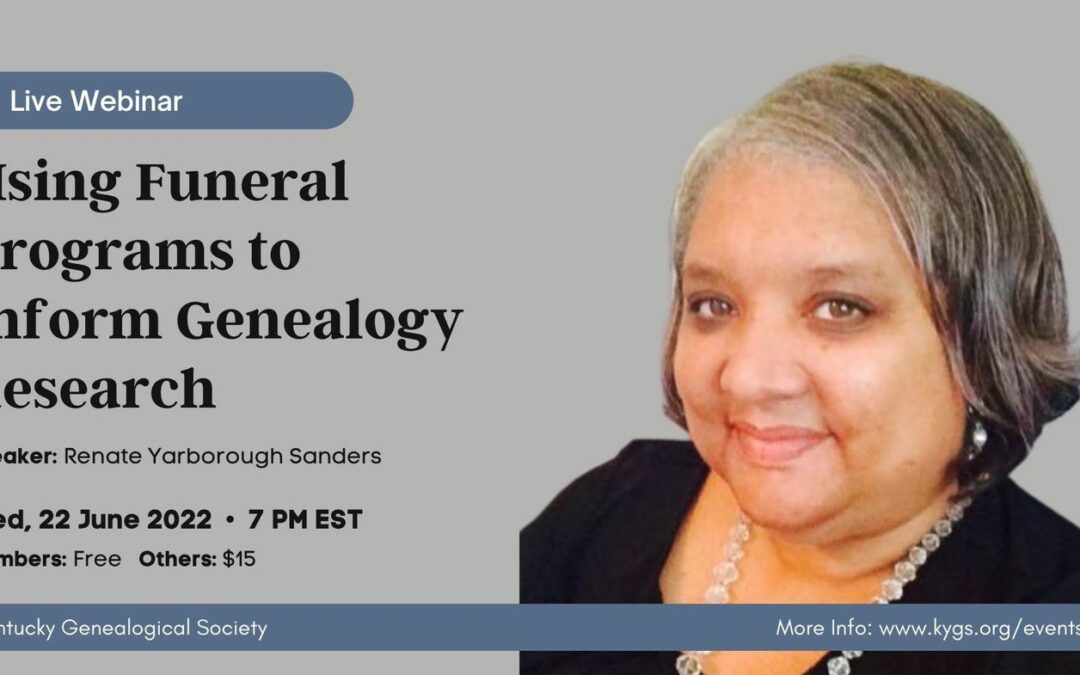 Using Funeral Programs to Inform Genealogy Research