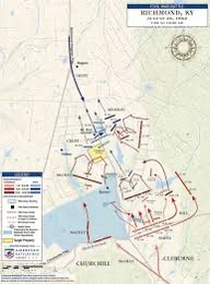 Map of Civil War Battle of Richmond, KY