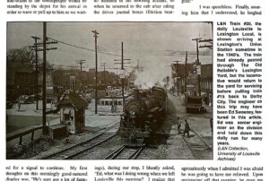 Clip from the article, "Firing for Ed Sweeney," L&N Railroad Magazine, March 2005.