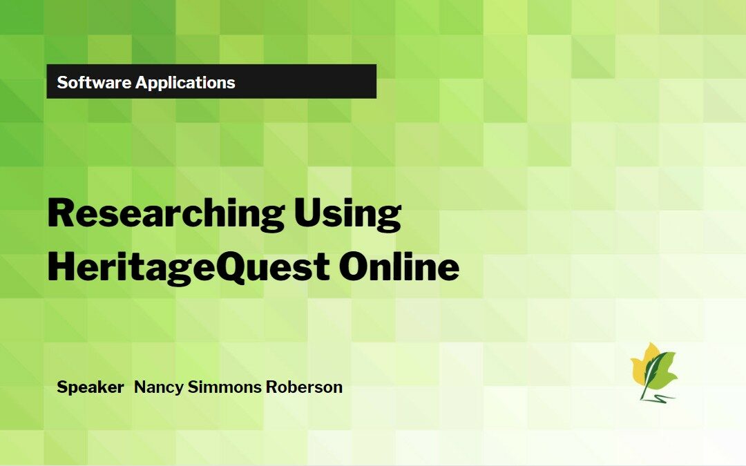 Researching Using HeritageQuest Online