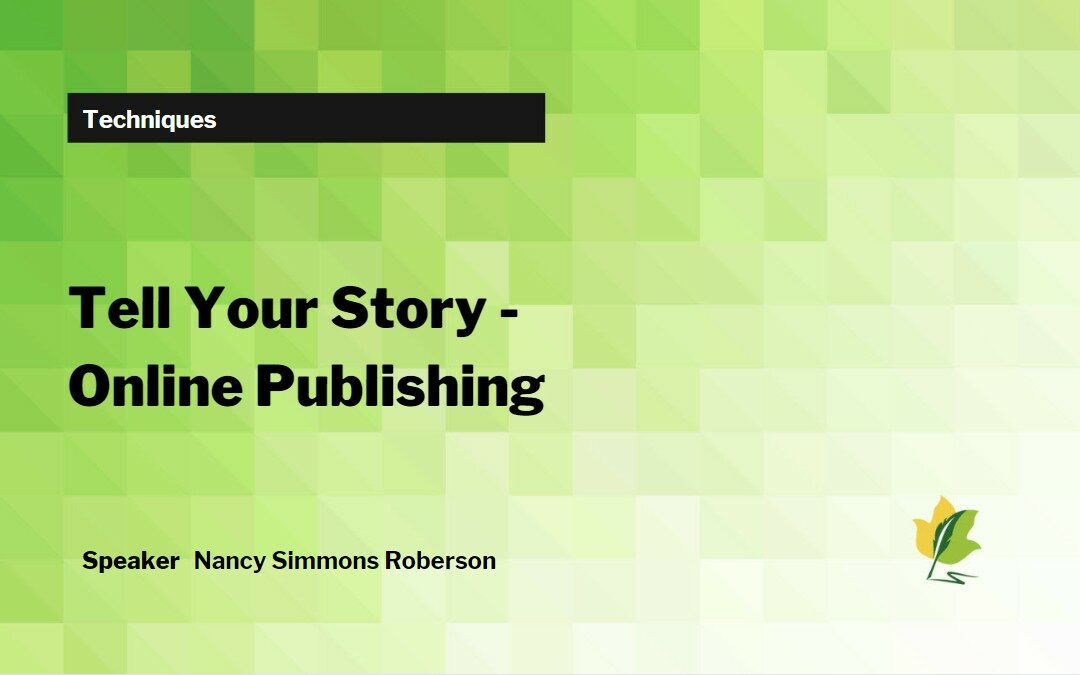 Tell Your Story – Online Publishing