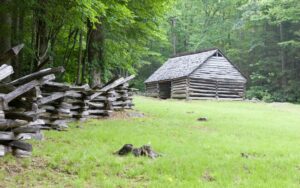 Early Settlers Built Log Cabins for Honeymooners