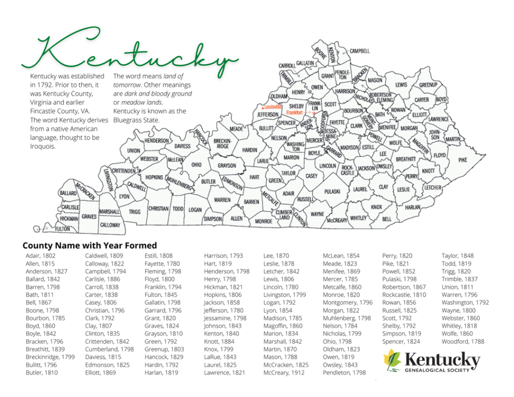kentucky county map